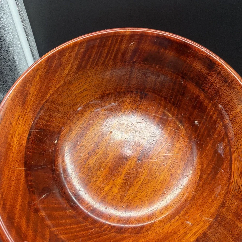 VTG Judie Pomerantz Wooden Salad Bowl Set 5 PCS  Large Bowl, 4 Salad